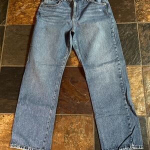 Garage Women's Wide-Leg Jeans in Mid Blue Denim